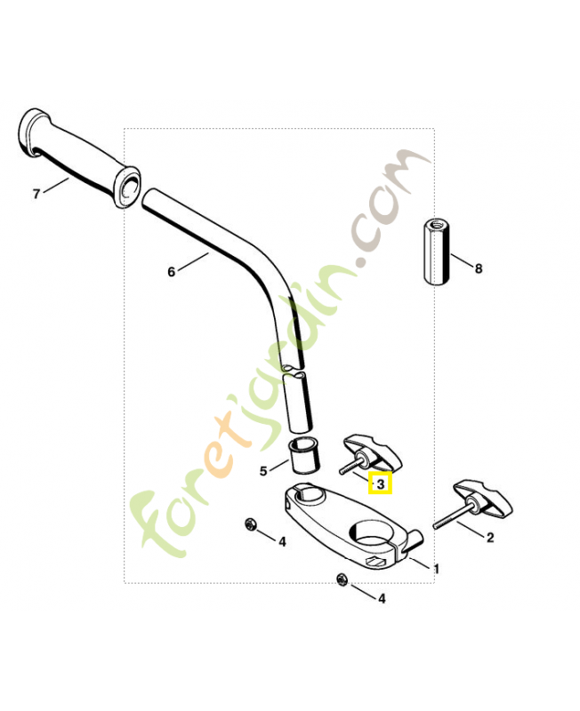 Vis a garrot 4140-790-7501. Pièce de rechange Sithl 