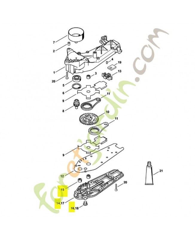Couvercle de réducteur 4237-640-5800. Pièce de rechange Sithl / Vicking