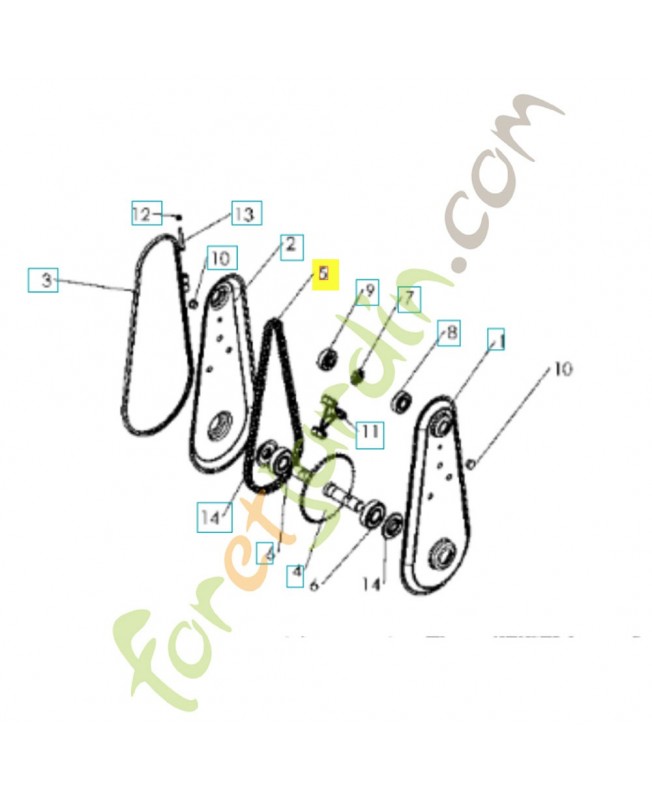 Chaine 575362301. Pièce de rechange Husqvarna 519653009  