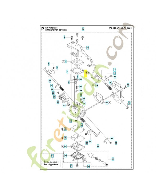 Joint 504627901. Pièce de rechange Husqvarna