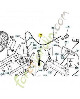 Câble de relevage 519653216. Pièce de rechange Husqvarna