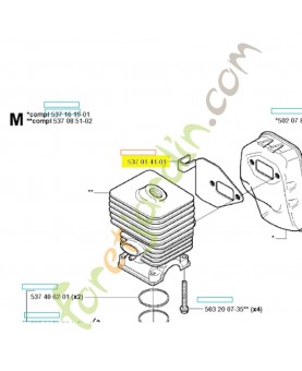 Joint 537014101. Pièce de rechange Husqvarna