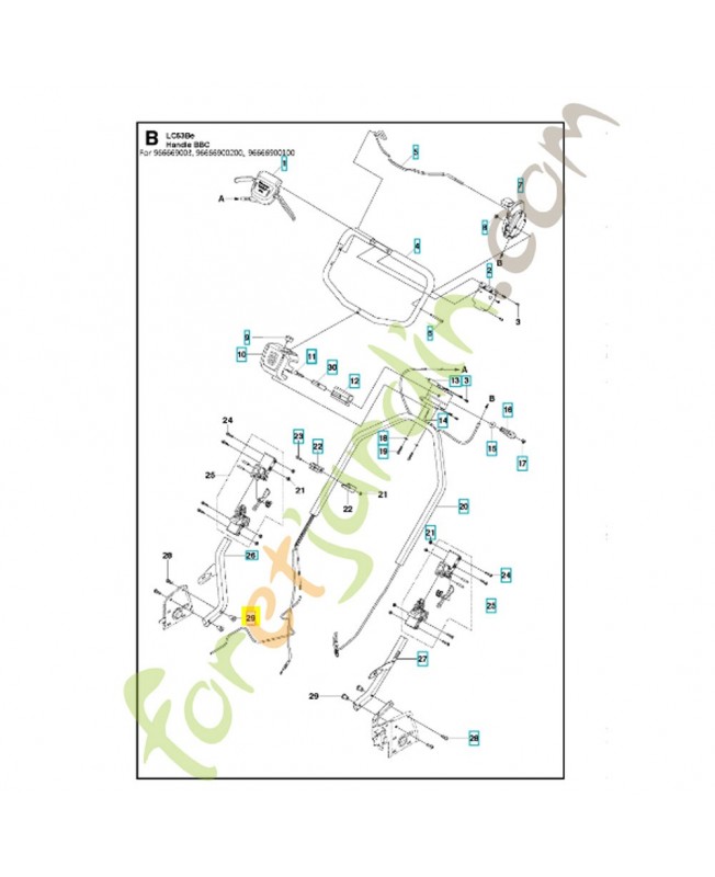 Écrou 525514801. Pièce de rechange Husqvarna 