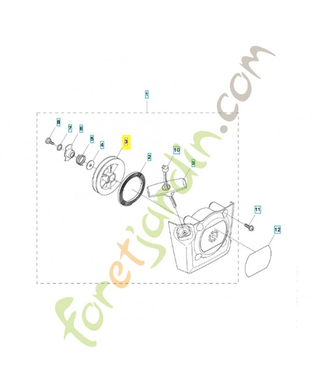 Poulie de lanceur 576594201. Pièce de rechange Husqvarna