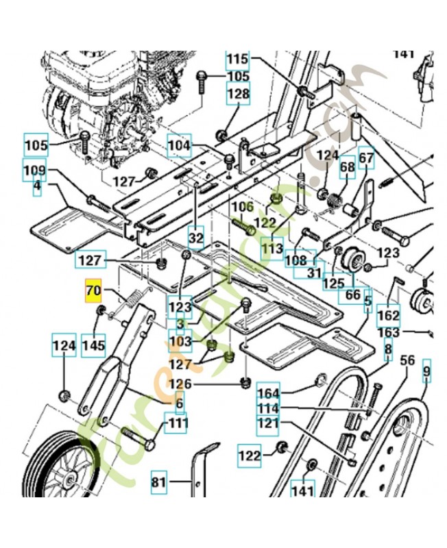 Ressort de roue avant