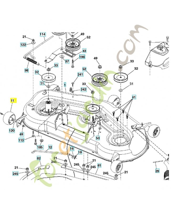 Roue anti-scalp 589527301 husqvarna