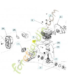 Segment de piston 579524601. Pièce détachée Husqvarna