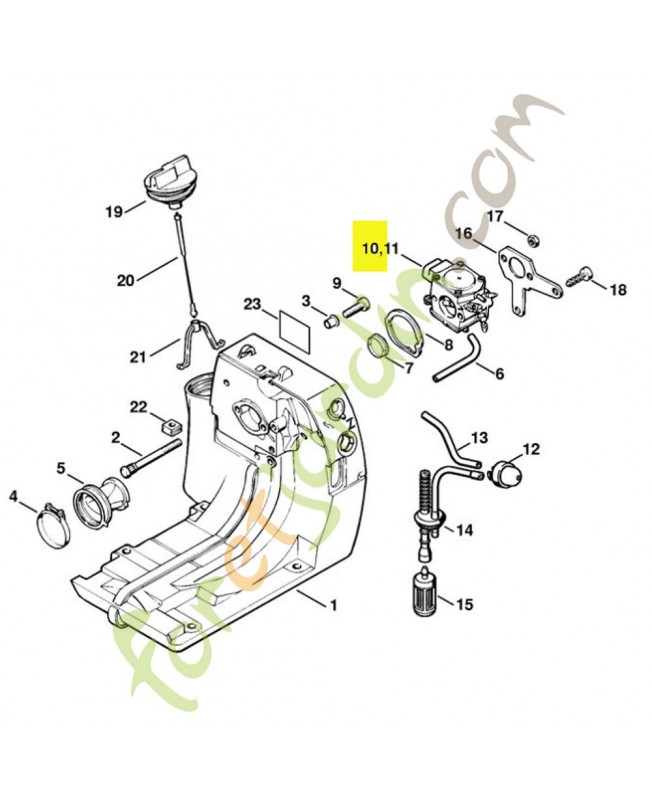 Carburateur hd 31 stihl ref. 4116-120-0606