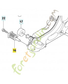 Amortisseur avant 505128702. Pièce de rechange Husqvarna