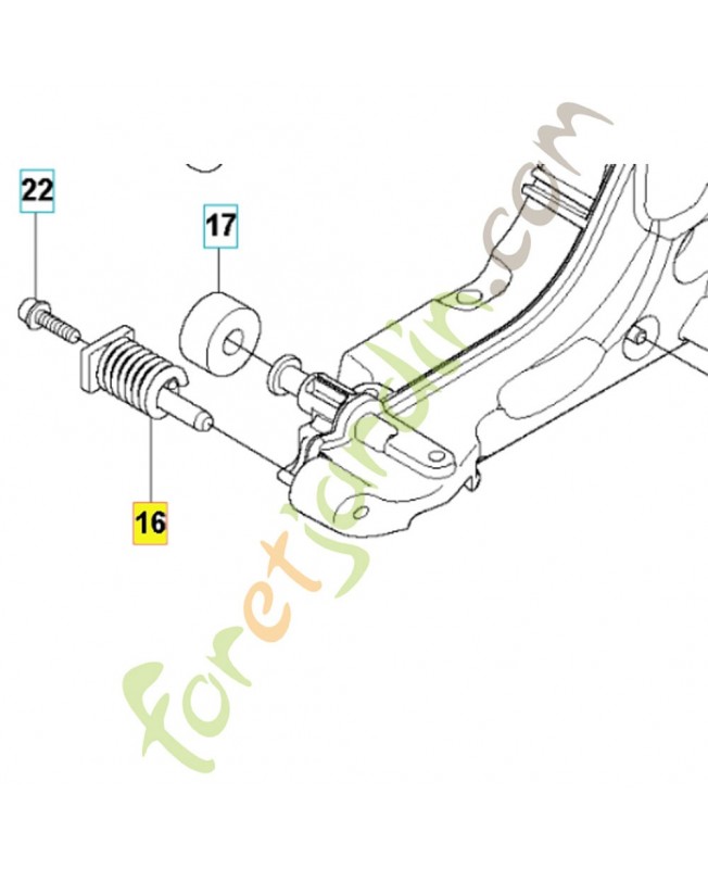 Amortisseur avant 505128702. Pièce de rechange Husqvarna