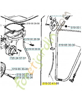 Commande de gaz 519004168. Pièce de rechange Husqvarna