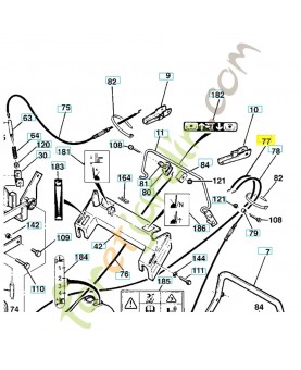 Câble de frein moteur 519653217. Pièce de rechange Husqvarna