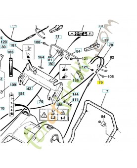 Entretoise nylon 519653310. Pièce de rechange Husqvarna
