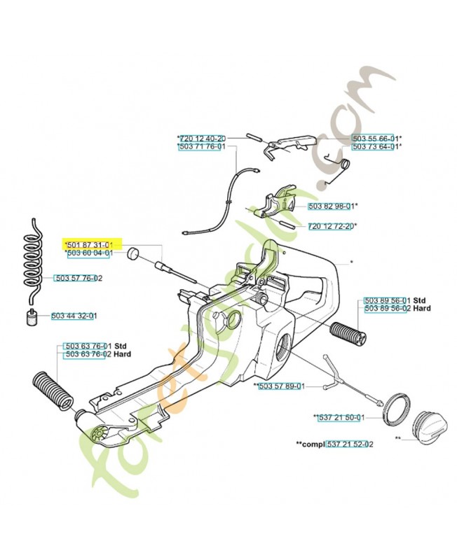 purge du réservoir 501873101. Pièce de rechange Husqvarna 