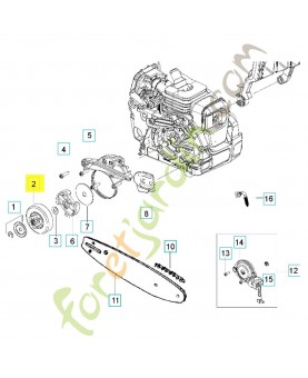 Tambour d'embrayage 501628301. Pièce détachée Husqvarna