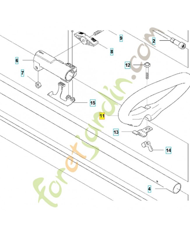 Poignée 574290201. Pièce de rechange Husqvarna