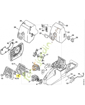 Élément filtrant 1125-122-4900. Pièce de rechange Sithl / Vicking