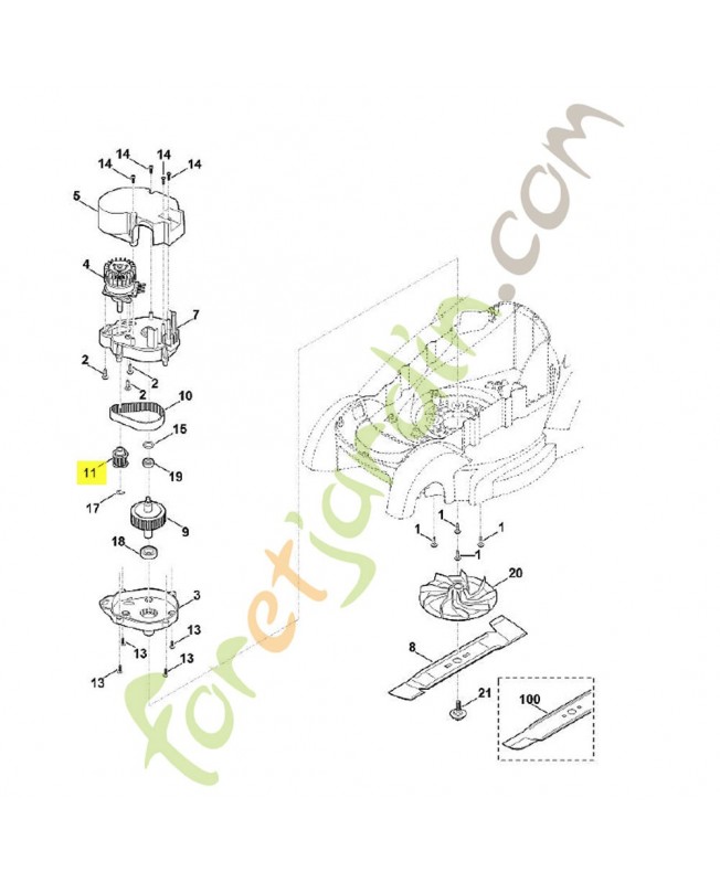 Poulie crantee 6320-760-7500. Pièce de rechange Sithl 