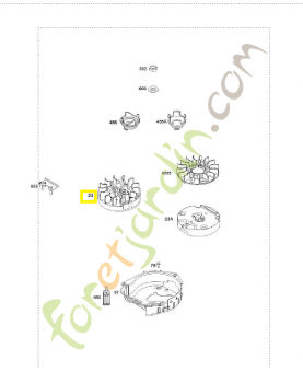 590544 volant moteur 0003-000-2684. Pièce détachée pour moteur thermique Briggs et Straton