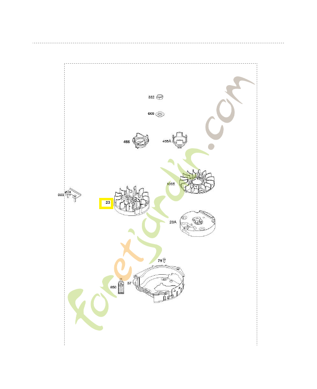 590544 volant moteur 0003-000-2684. Pièce détachée pour moteur thermique Briggs et Straton