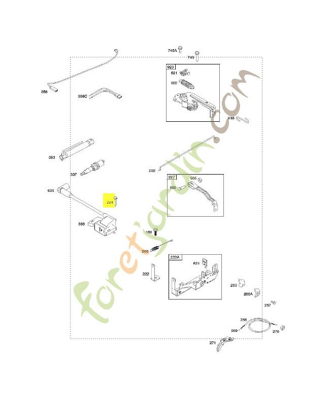 691061 Vis 0003-000-0684. Pièce de rechange pour moteur thermique Briggs et Straton