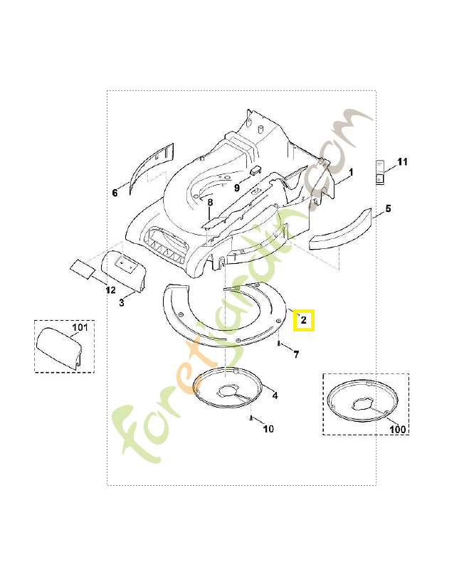 Recouvrement Stihl réf. 6340-701-3600