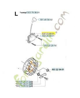 Bloc électronique 537038501. Pièce de rechange Husqvarna