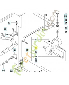 Pièce d'espacement 506874102. Pièce de rechange Husqvarna