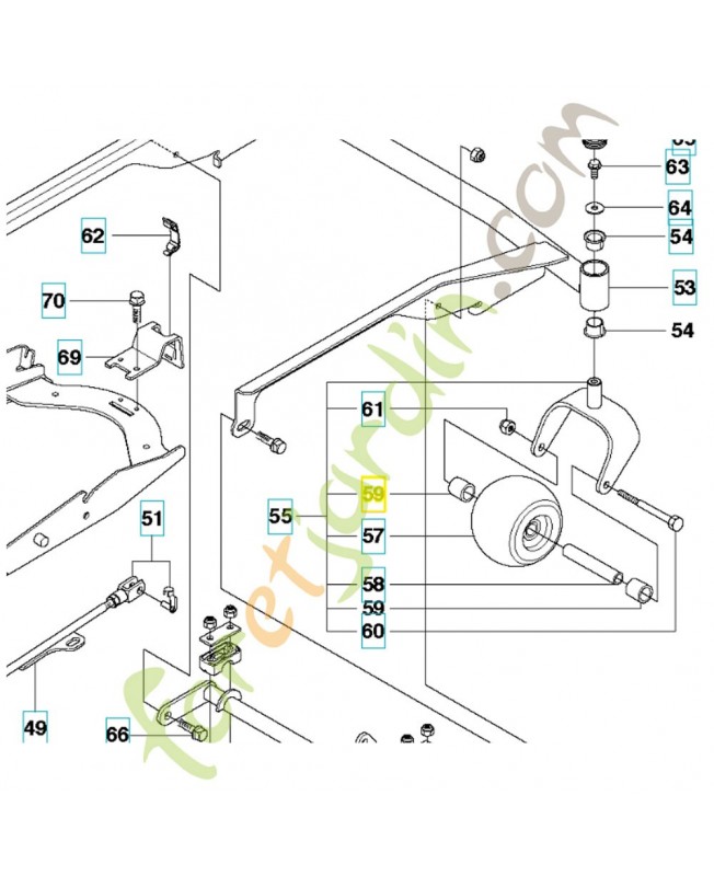 Pièce d'espacement 506874102. Pièce de rechange Husqvarna