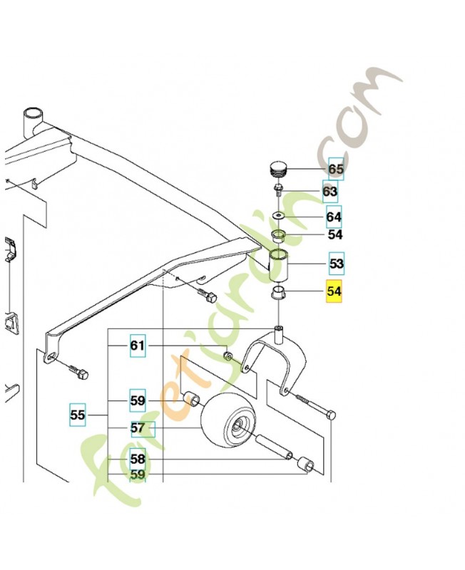 Roulement 574561901. Pièce de rechange Husqvarna