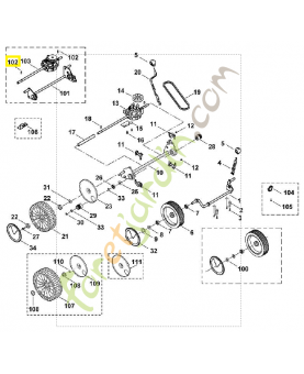 Clavette roue libre 6103-704-8300. Pièce de rechange Sithl / Vicking