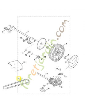 Courroie transmission 6375-704-2100. Pièce de rechange Sithl / Vicking 
