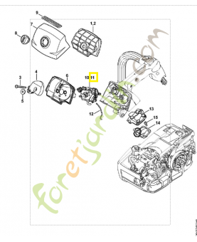 Carburateur c1q-s 274 1145-120-0627. Pièce détachée Stihl / Vicking