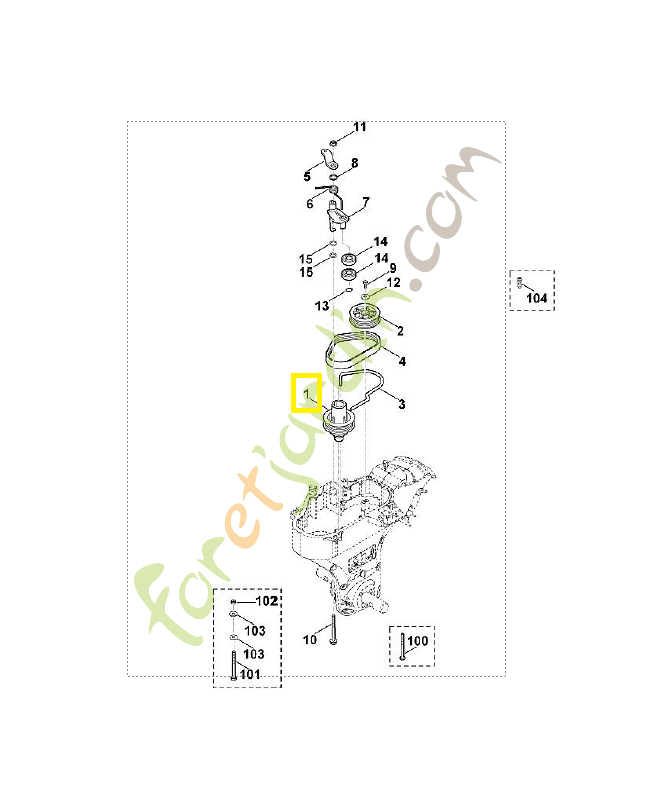 Poulie réceptrice 6241-711-1200. Pièce de rechange Sithl