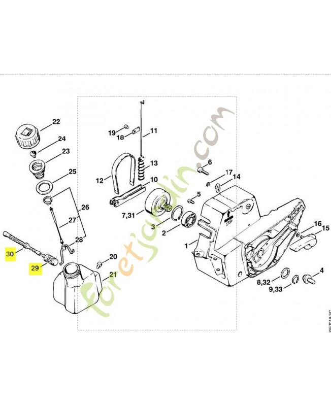 Tuyau essence + crépine 4211-350-3500. Pièce de rechange Sithl / Vicking