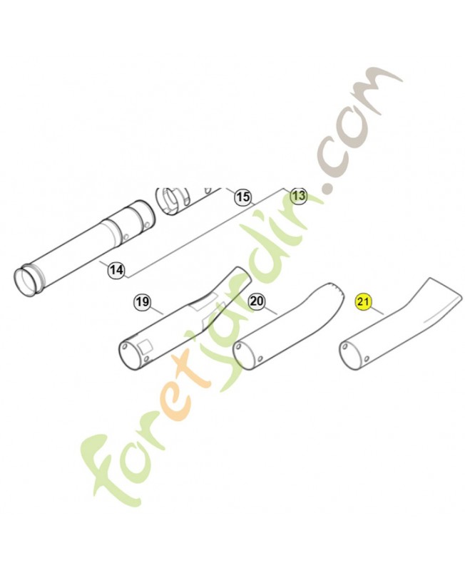 Buse plate coudee (br) référence 4282-708-6340