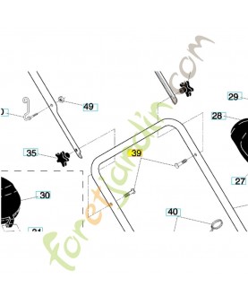 Vis de serrage guidon 532191574. Pièce de rechange Husqvarna