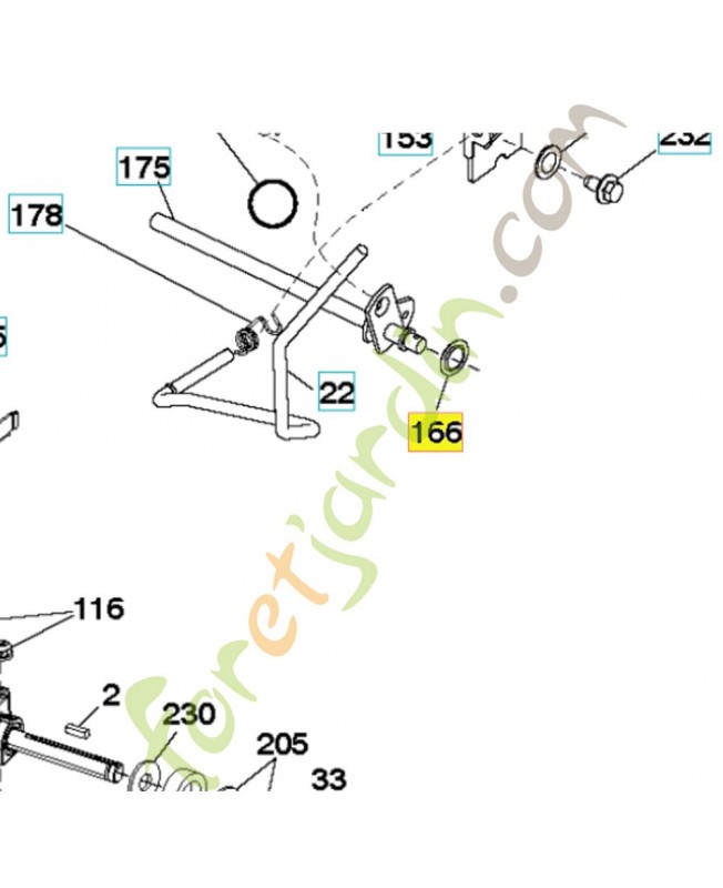 Ecrou 532429164. Pièce de rechange Husqvarna