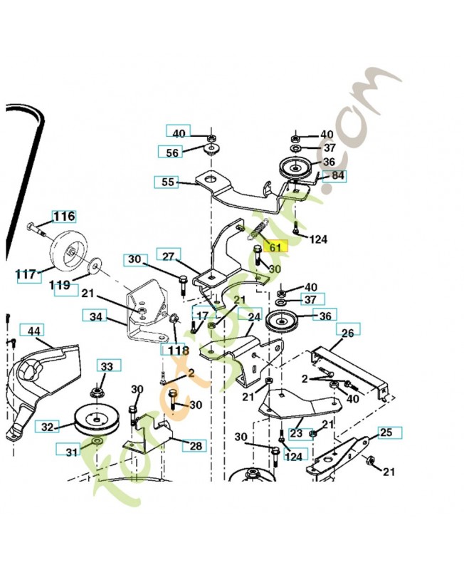 Ressort tension courroie 532165945. Pièce de rechange Husqvarna