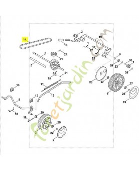 Courroie mb 248 t 6350-704-2100. Pièce de rechange Sithl / Vicking
