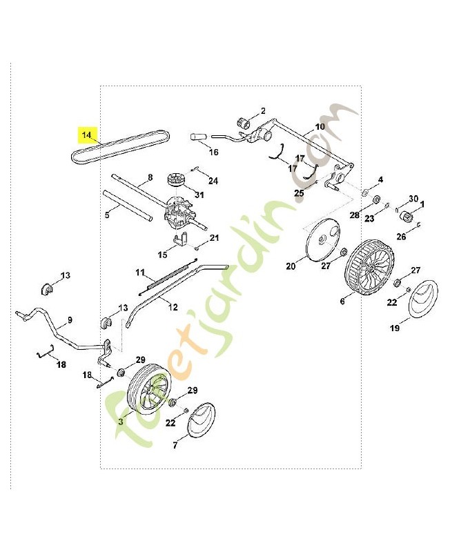 Courroie mb 248 t 6350-704-2100. Pièce de rechange Sithl / Vicking