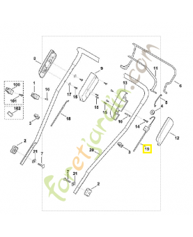 Câble de traction 6357-700-7500. Pièce de rechange Sithl / Vicking