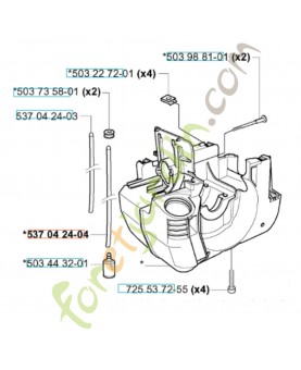Durite d'essence 581756114. Pièce de rechange Husqvarna