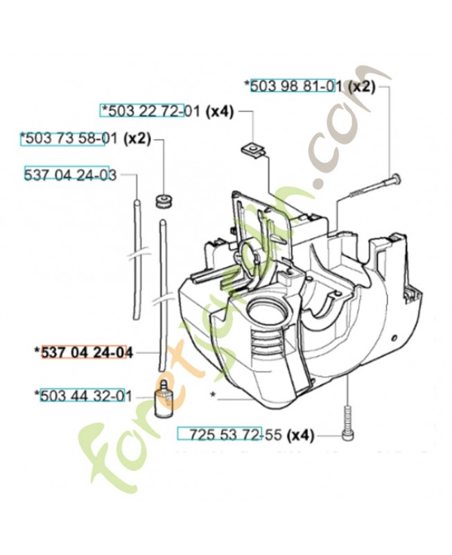 Durite d'essence 581756114. Pièce de rechange Husqvarna