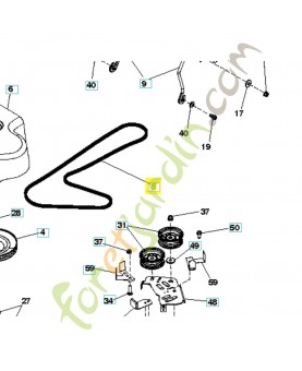 courroie 584293701. Pièce de rechange Husqvarna 