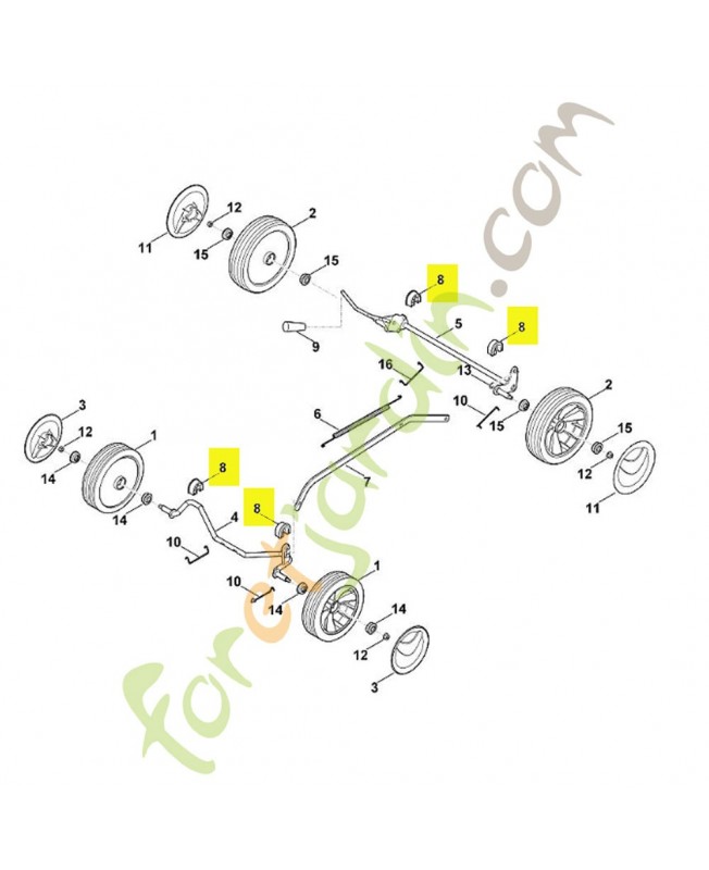 Crampon d'axe 6371-704-1200