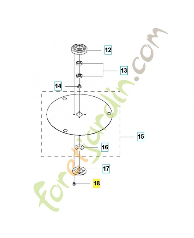 Vis 10mm 575543310. Pièce de rechange Husqvarna