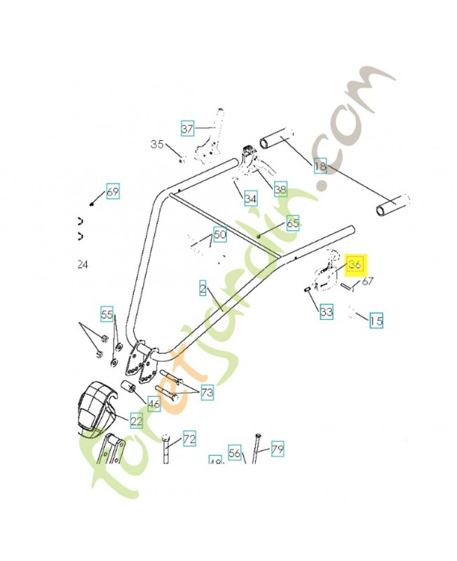 Levier 577453001 . Pièce de rechange Husqvarna Levier 577453001 . Pièce de rechange Husqvarna