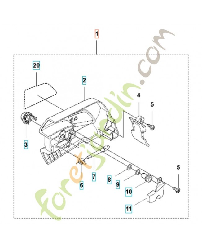 carter d'embrayage complet 576905601. Pièce de rechange Husqvarna
