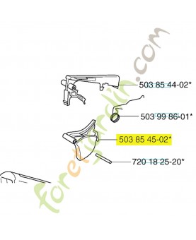 Gachette 503854502. Pièce de rechange Husqvarna